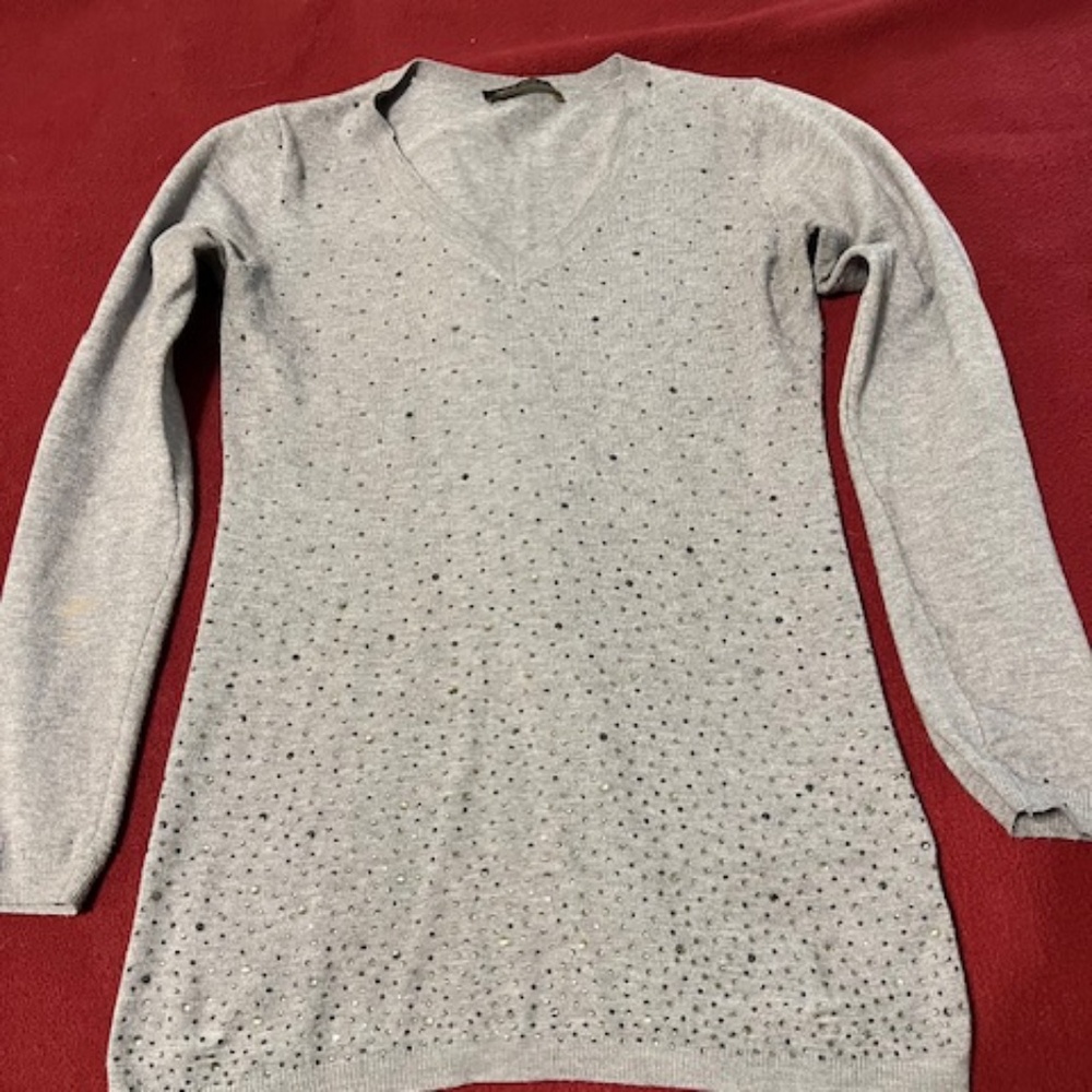 Abbellimento dove gray viscose sweater